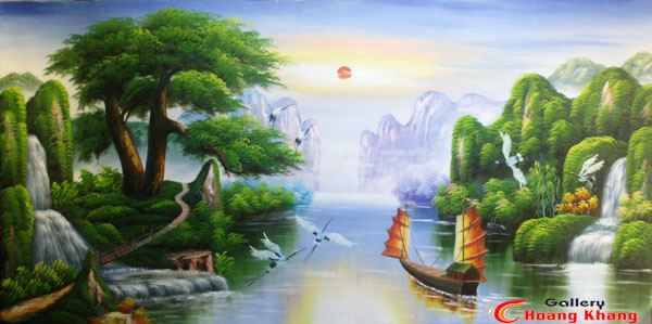 Tranh Núi - Nước - Phong Thuỷ